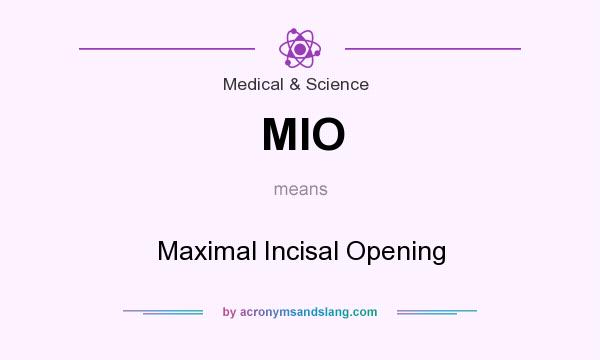What does MIO mean? It stands for Maximal Incisal Opening