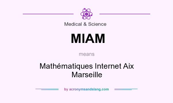 What does MIAM mean? It stands for Mathématiques Internet Aix Marseille