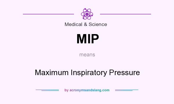 What does MIP mean? It stands for Maximum Inspiratory Pressure