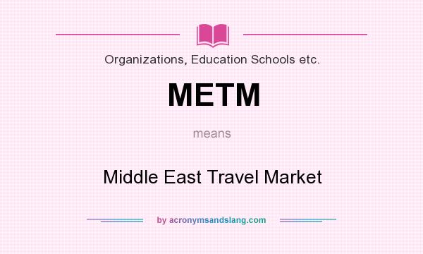 What does METM mean? It stands for Middle East Travel Market