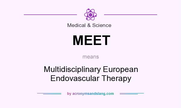 What does MEET mean? It stands for Multidisciplinary European Endovascular Therapy