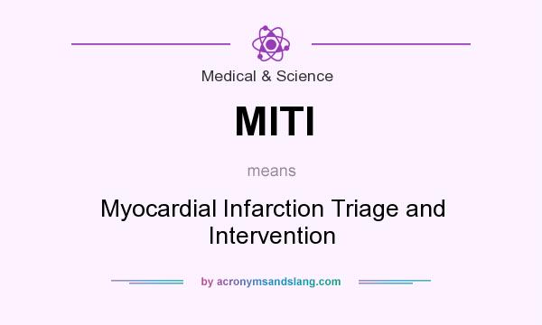 What does MITI mean? It stands for Myocardial Infarction Triage and Intervention