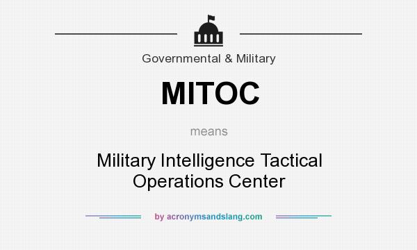 What does MITOC mean? It stands for Military Intelligence Tactical Operations Center