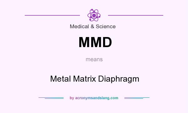 What does MMD mean? It stands for Metal Matrix Diaphragm