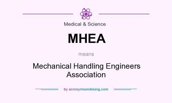 What does MHEA mean? It stands for Mechanical Handling Engineers Association