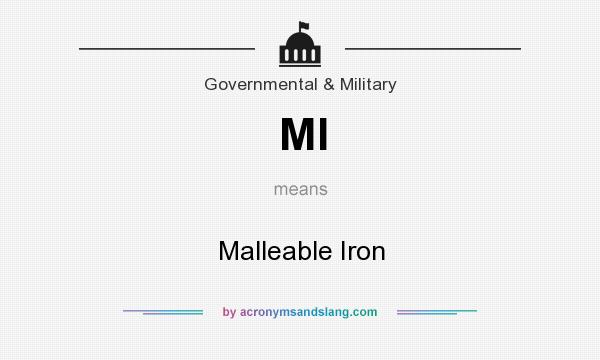 What does MI mean? It stands for Malleable Iron