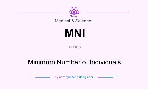 What does MNI mean? It stands for Minimum Number of Individuals