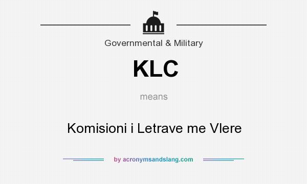 What does KLC mean? It stands for Komisioni i Letrave me Vlere