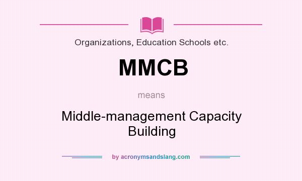What does MMCB mean? It stands for Middle-management Capacity Building