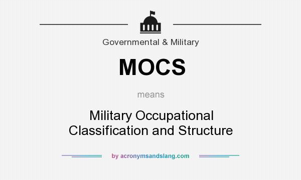 What does MOCS mean? It stands for Military Occupational Classification and Structure