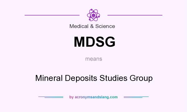 What does MDSG mean? It stands for Mineral Deposits Studies Group