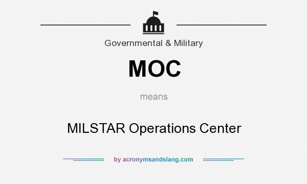 What does MOC mean? It stands for MILSTAR Operations Center