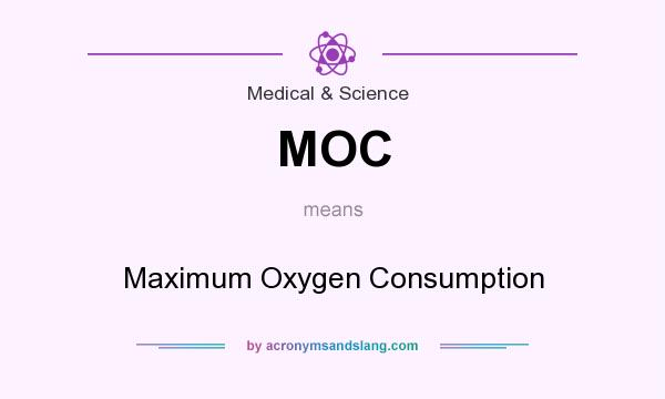 What does MOC mean? It stands for Maximum Oxygen Consumption