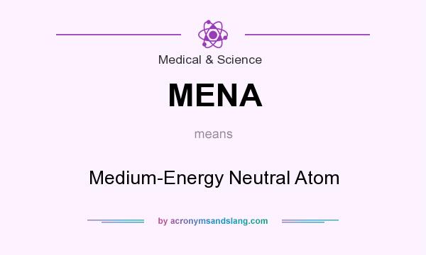 What does MENA mean? It stands for Medium-Energy Neutral Atom