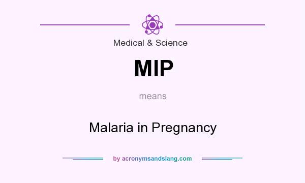 What does MIP mean? It stands for Malaria in Pregnancy