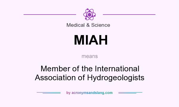 What does MIAH mean? It stands for Member of the International Association of Hydrogeologists