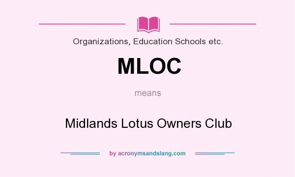 What does MLOC mean? It stands for Midlands Lotus Owners Club