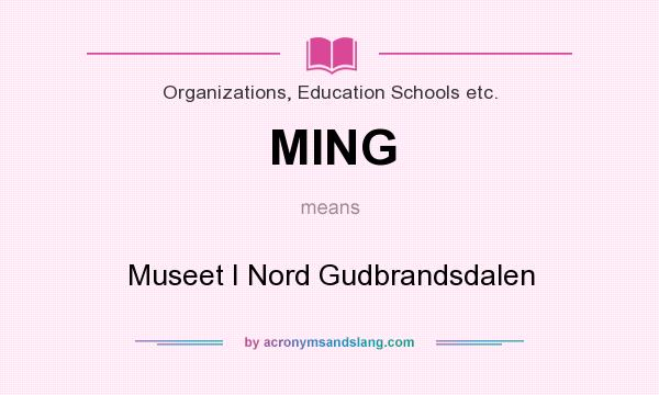 What does MING mean? It stands for Museet I Nord Gudbrandsdalen