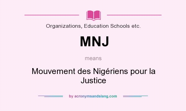 What does MNJ mean? It stands for Mouvement des Nigériens pour la Justice
