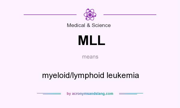 What does MLL mean? It stands for myeloid/lymphoid leukemia