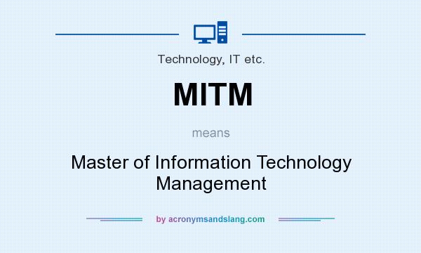 What does MITM mean? It stands for Master of Information Technology Management