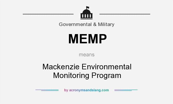 What does MEMP mean? It stands for Mackenzie Environmental Monitoring Program