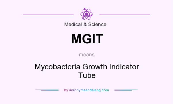 What does MGIT mean? It stands for Mycobacteria Growth Indicator Tube
