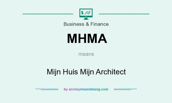 What does MHMA mean? It stands for Mijn Huis Mijn Architect