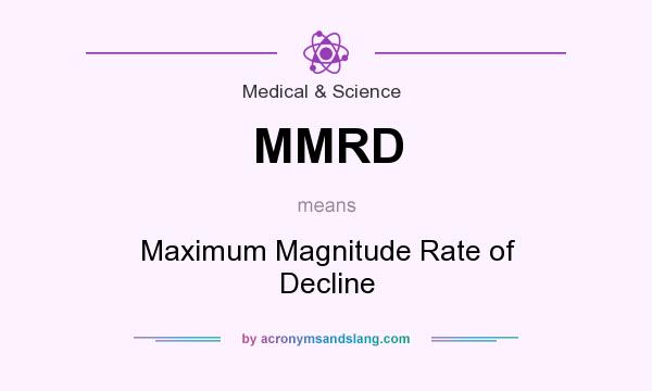 What does MMRD mean? It stands for Maximum Magnitude Rate of Decline