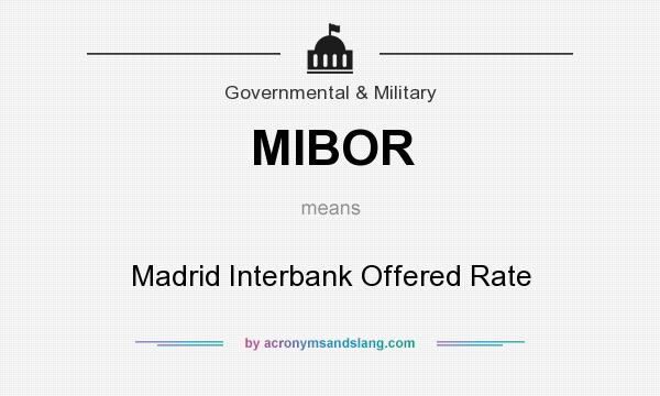 What does MIBOR mean? It stands for Madrid Interbank Offered Rate