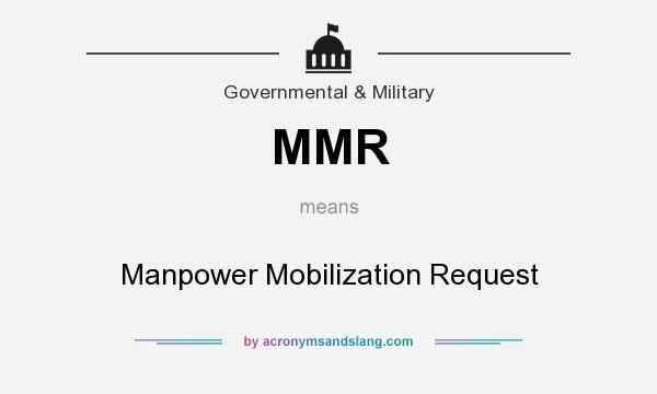 What does MMR mean? It stands for Manpower Mobilization Request