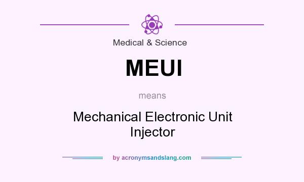 What does MEUI mean? It stands for Mechanical Electronic Unit Injector