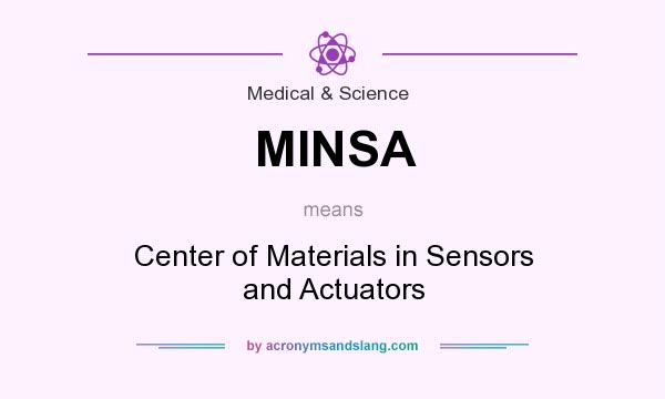 What does MINSA mean? It stands for Center of Materials in Sensors and Actuators