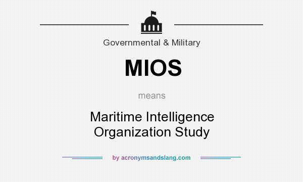 What does MIOS mean? It stands for Maritime Intelligence Organization Study