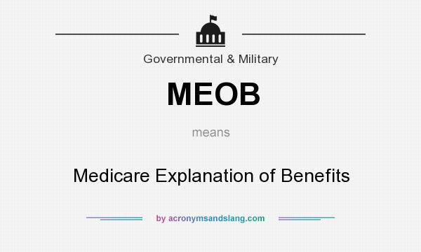 What does MEOB mean? It stands for Medicare Explanation of Benefits