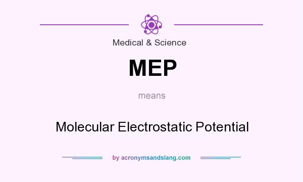 What does MEP mean? It stands for Molecular Electrostatic Potential