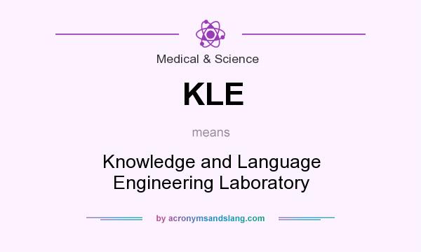 What does KLE mean? It stands for Knowledge and Language Engineering Laboratory