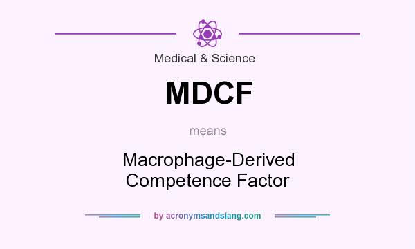What does MDCF mean? It stands for Macrophage-Derived Competence Factor