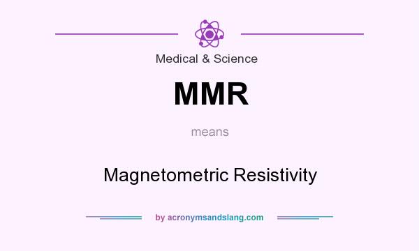 What does MMR mean? It stands for Magnetometric Resistivity