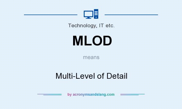 What does MLOD mean? It stands for Multi-Level of Detail