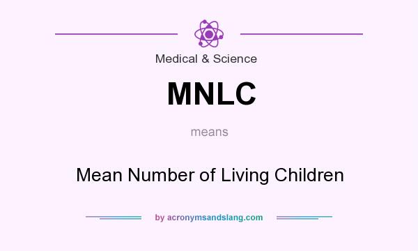 What does MNLC mean? It stands for Mean Number of Living Children