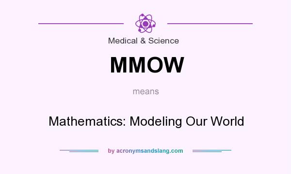 What does MMOW mean? It stands for Mathematics: Modeling Our World