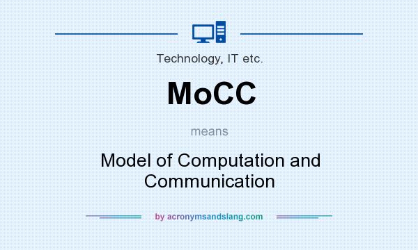 What does MoCC mean? It stands for Model of Computation and Communication