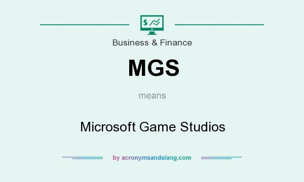 What does MGS mean? It stands for Microsoft Game Studios