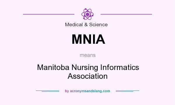 What does MNIA mean? It stands for Manitoba Nursing Informatics Association