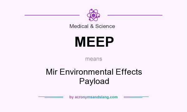 What does MEEP mean? It stands for Mir Environmental Effects Payload