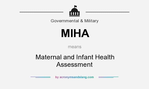 What does MIHA mean? It stands for Maternal and Infant Health Assessment