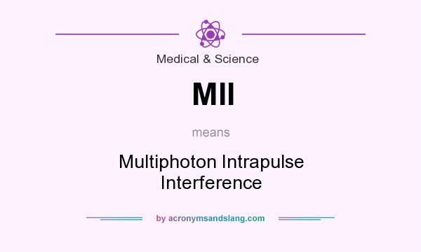 What does MII mean? It stands for Multiphoton Intrapulse Interference