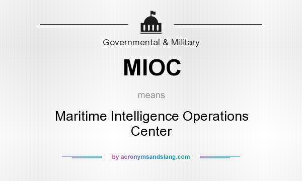 What does MIOC mean? It stands for Maritime Intelligence Operations Center
