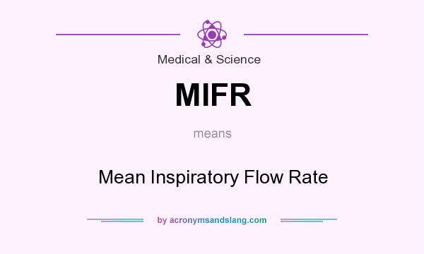 What does MIFR mean? It stands for Mean Inspiratory Flow Rate